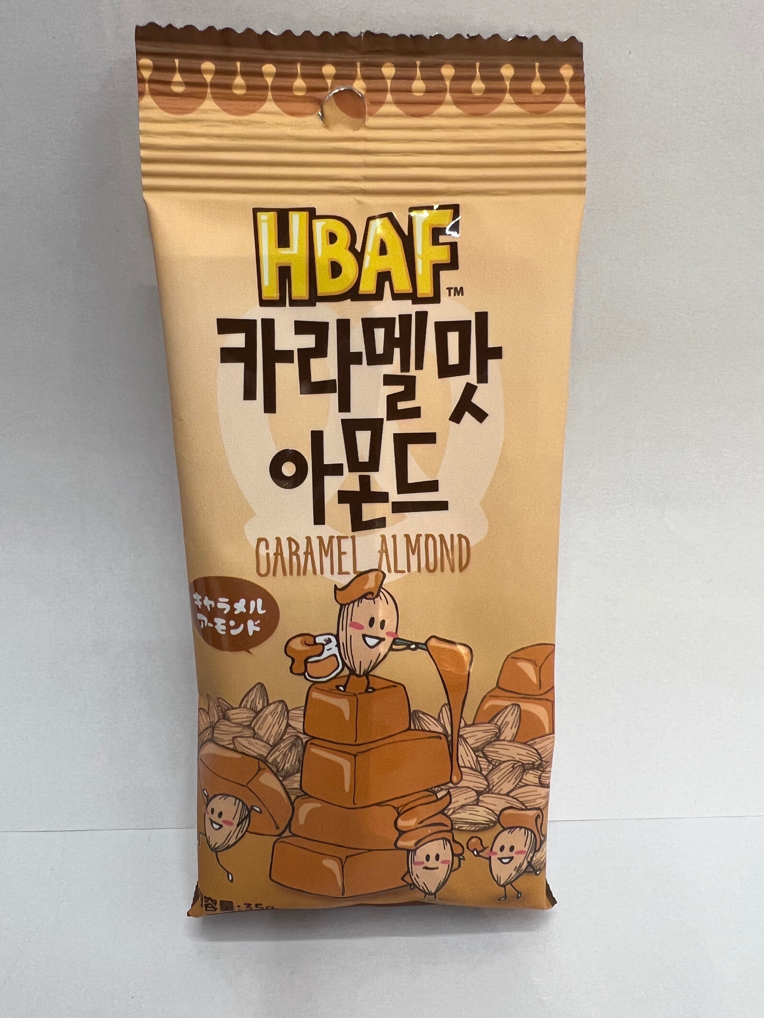 35g　【HBAF】ハニーバターキャラメルアーモンド　79　(韓国の食品やスイーツのオンラインショップ)　–　コリアンキッチン