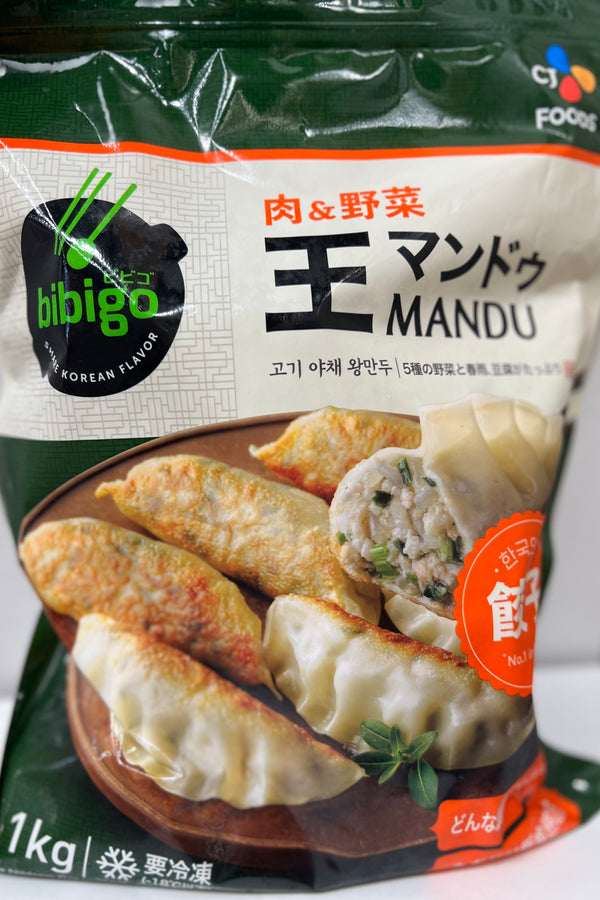 (韓国の食品やスイーツのオンラインショップ)　王餃子　BIBIGO　–　コリアンキッチン　563　肉野菜